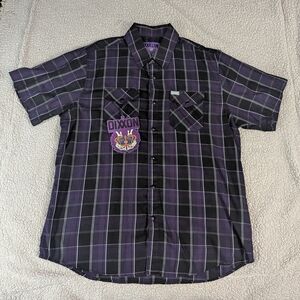 DIXXON XL "Kingdom" Purple Plaid Bamboo Men's Shirt